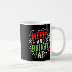 Taza De Café Feliz Y Brillante Af - Funny Navidades Holiday Des