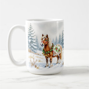 Taza De Café Feliz y brillante, Holly Jolly Shetland Pony Chris