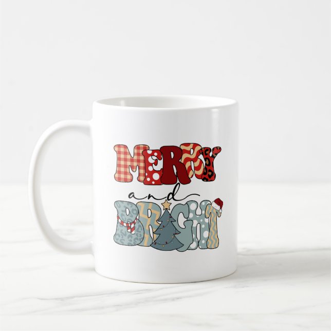 Taza De Café Feliz y brillantes Navidades-Feliz Navidad-Diverti (Izquierda)