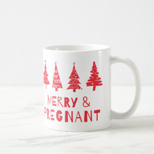 Taza De Café Feliz y embarazo a los Navidades