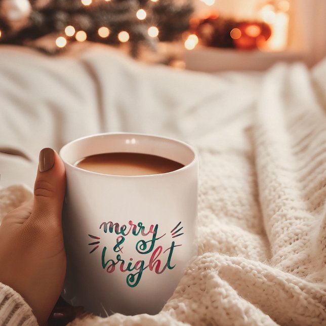 Taza De Café Feliz y luminoso, verde y rosa (Subido por el creador)