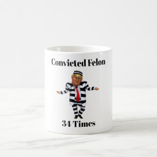 Taza De Café Felon Coffee Mug condenado por Trump