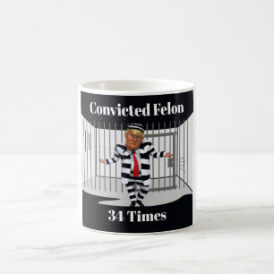Taza De Café Felon Coffee Mug condenado por Trump