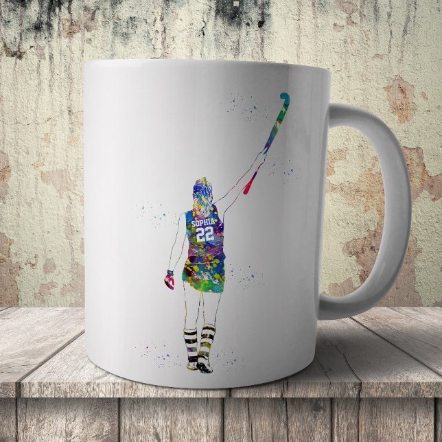 Taza De Café Female Field Hockey Player (Subido por el creador)