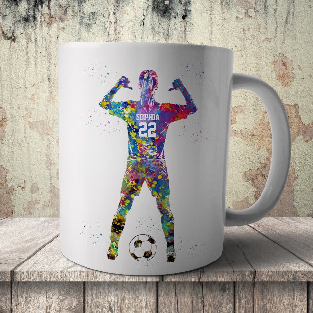 Taza De Café Female Soccer Player (Subido por el creador)