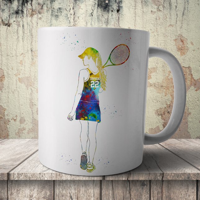 Taza De Café Female Tennis Player (Subido por el creador)