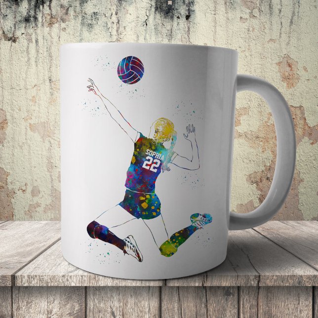 Taza De Café Female Volleyball Player (Subido por el creador)