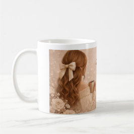 Taza de café femenina linda | Regalo de niña suave
