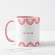 Taza de café femenina rosa linda