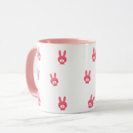 Taza de café femenina rosa linda