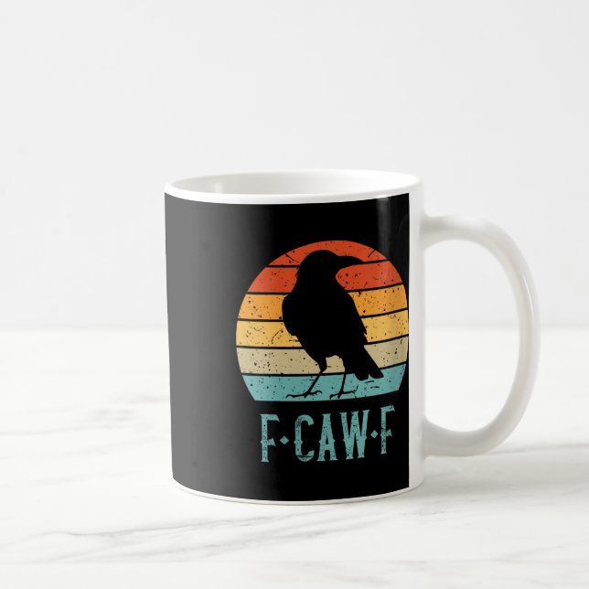 Taza De Café Femeninas F-caw-f Black Crow Black Bird Retro Suns (Derecha)