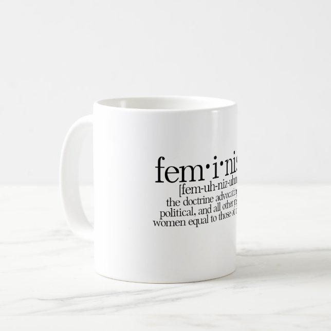 Taza De Café Feminismo definido (Anverso izquierdo)