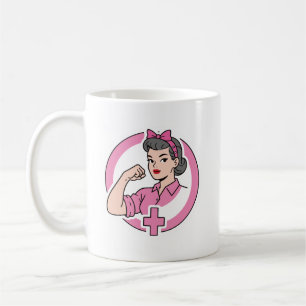 Taza de café feminista de enfermera vintage