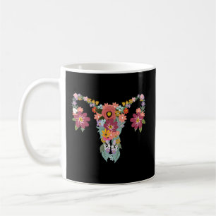 Taza De Café Feminista De Los Derechos De Los Ovarios Florales