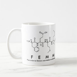 Taza De Café Femm peptide nombre mug