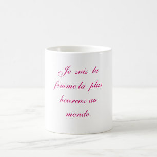 Taza De Café Femme le del la de los suis de Je más monde del a
