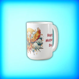 Taza De Café Fénix en las nubes feliz Día de la Madre |