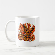Taza de café Fénix Resurge de las Cenizas