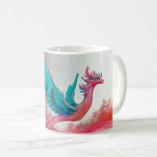 Taza De Café fénix, un ave mitológica conocida por su regenerac