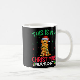 Taza De Café Feo Navidad del árbol de Navidad Santa Golden Retr