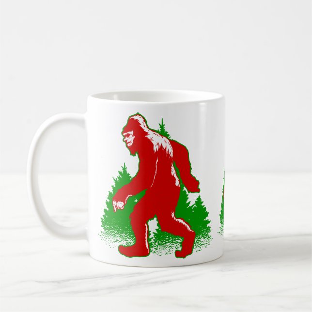 Taza De Café feos navidades bigfoot yeti (Izquierda)