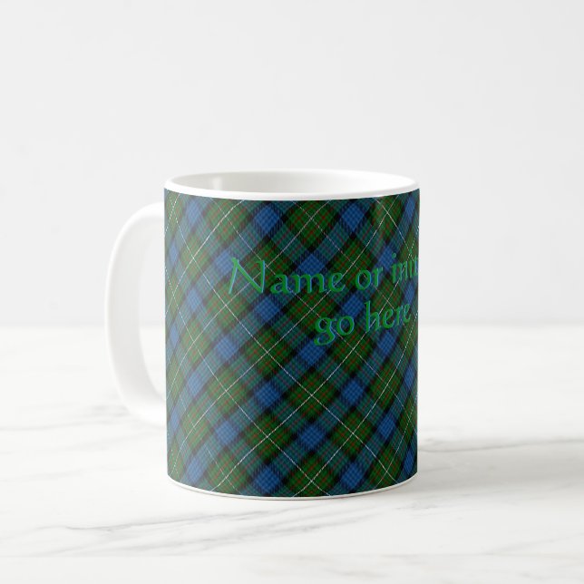 Taza De Café Fergusson Official Tartán con monograma/ nombre (Anverso izquierdo)