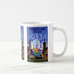 Taza De Café Feria de mundos del vintage Chicago 1934