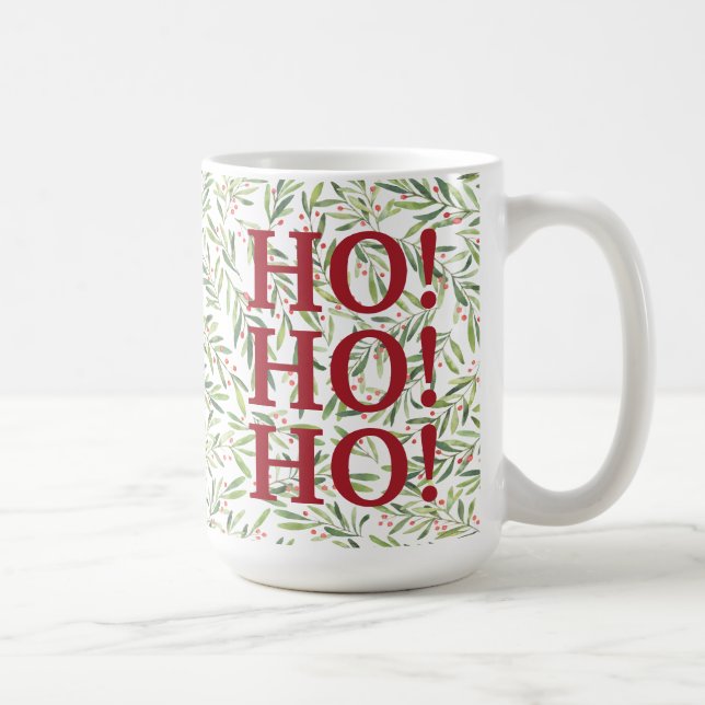 Taza De Café Feriado de los Navidades Holly y Berries (Derecha)