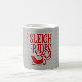 Taza De Café Feriado de Red Sleigh Rides