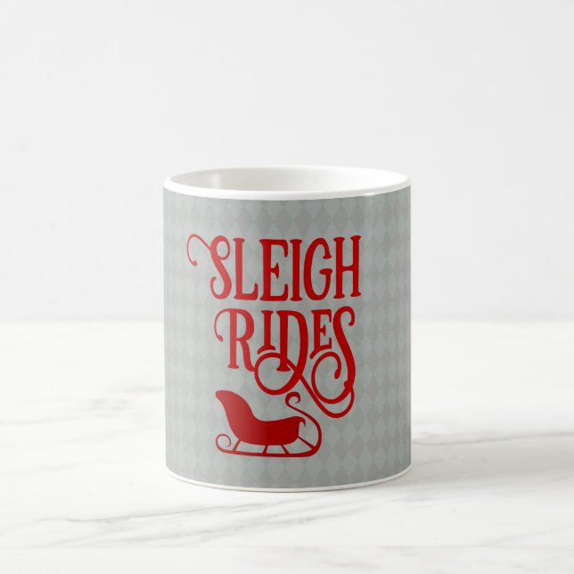 Taza De Café Feriado de Red Sleigh Rides (Centro)