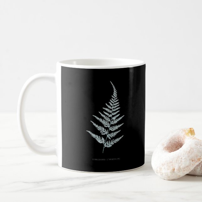 Taza De Café Fern - Gymnogramma L’herminieri. Efecto de rayos X (Con donut)