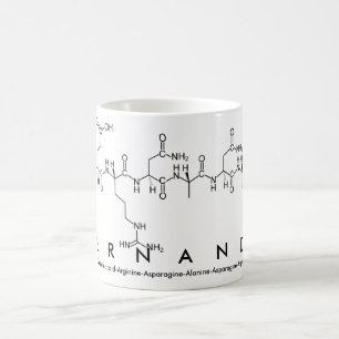 Taza De Café Fernanda peptide name mug