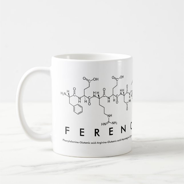 Taza De Café Feroenc peptide nombre mug (Izquierda)