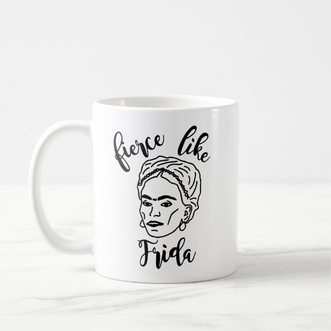 Taza De Café Feroz como Frida Mug - Frida Kahlo (Izquierda)
