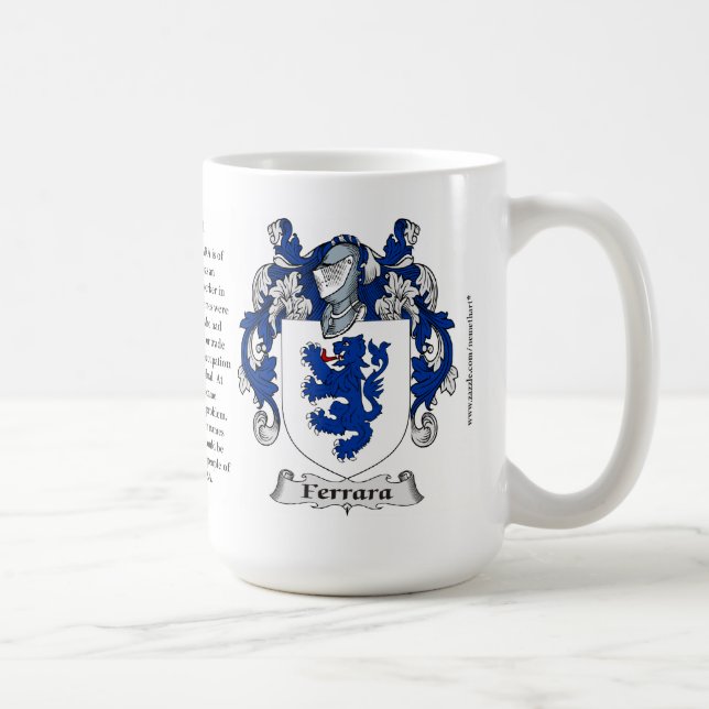 Taza De Café Ferrara, el origen, el significado y el escudo (Derecha)