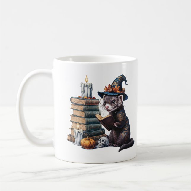 Taza De Café Ferret doméstico de Personalizado de cosecha: góti (Izquierda)