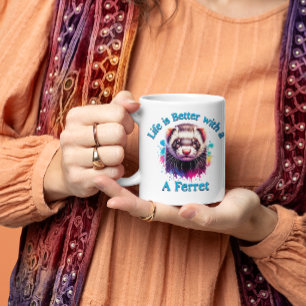 Taza De Café Ferret Lover amante del café Ferret Mom Dad