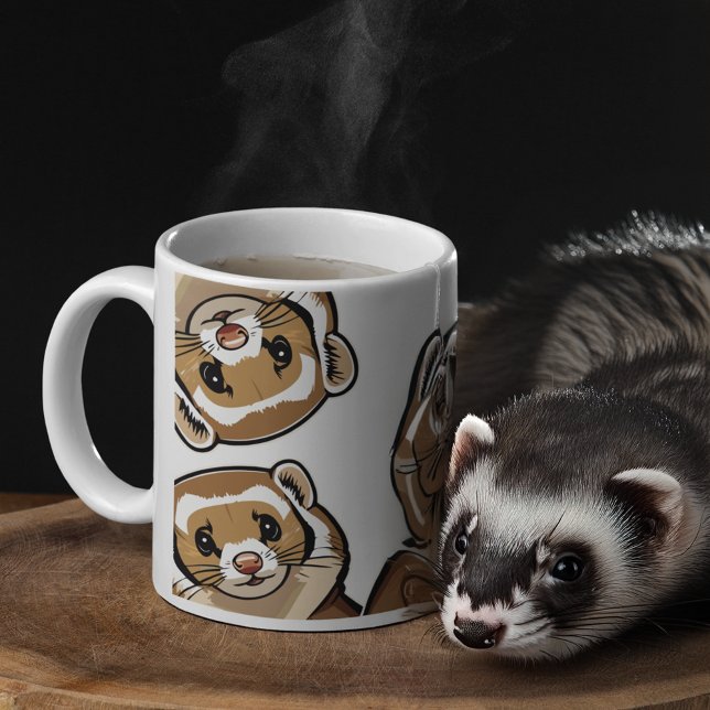Taza De Café Ferrets, hurones por todas partes (Subido por el creador)