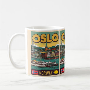 Taza De Café Ferris de Oslo Noruega recuerdos y regalos cómicos