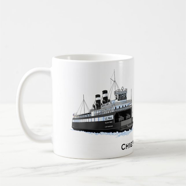 Taza De Café Ferrocarril de los Grandes Lagos Jefe Wawatam (Izquierda)