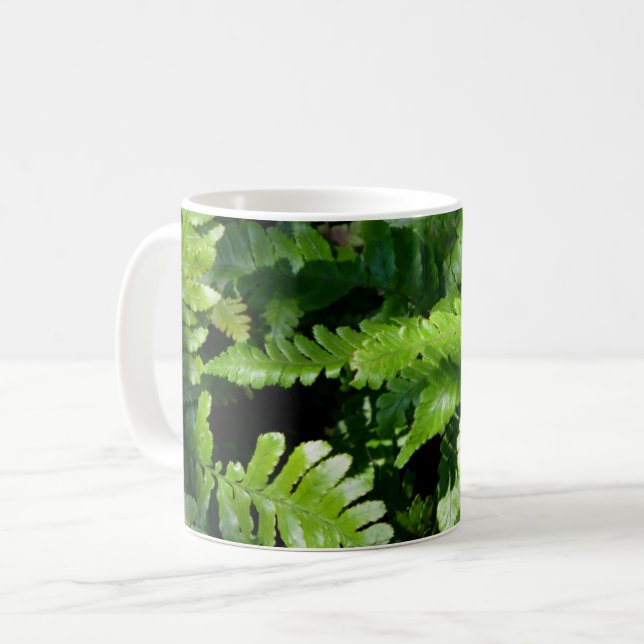 Taza De Café Ferrocarriles verdes de primavera (Anverso izquierdo)