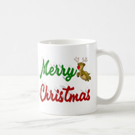 Taza De Café Ferry Christmas Flying Reindeer semiscript