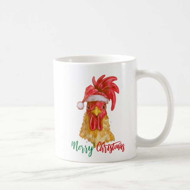 Taza De Café Ferry Christmas Rooster Personalizado Coffee Mug (Derecha)