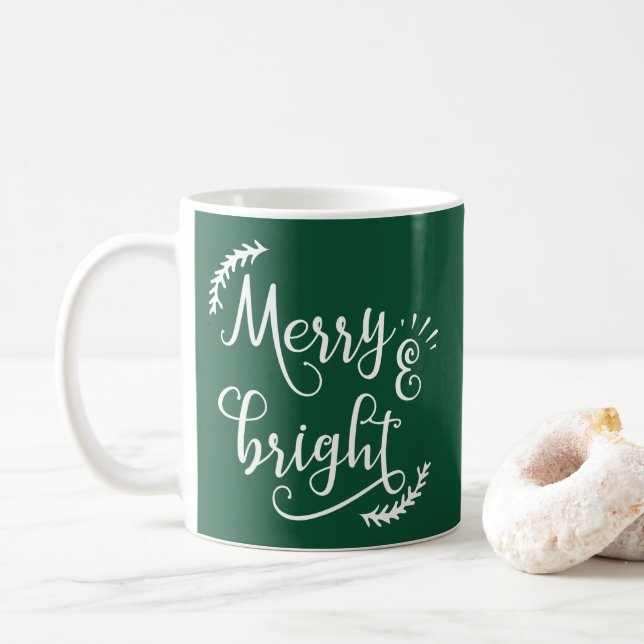 Taza De Café ferry y Navidades brillantes (Con donut)