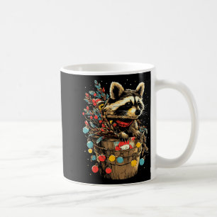 Taza De Café Festejo de Mapache Adorable Escenario Invernal Bos