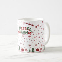 Taza de café festiva para las vacaciones de invier