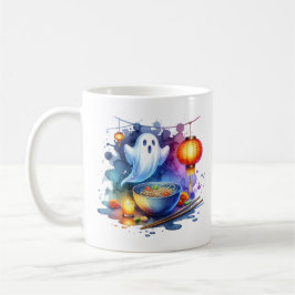 Taza De Café Festival de fantasmas hambrientos en acuarela