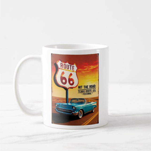 Taza De Café Festival de la Ruta 66 de Texas (Izquierda)