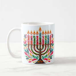 Taza De Café Festival de Luces de Hanukkah