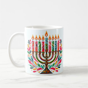 Taza De Café Festival de Luces de Hanukkah